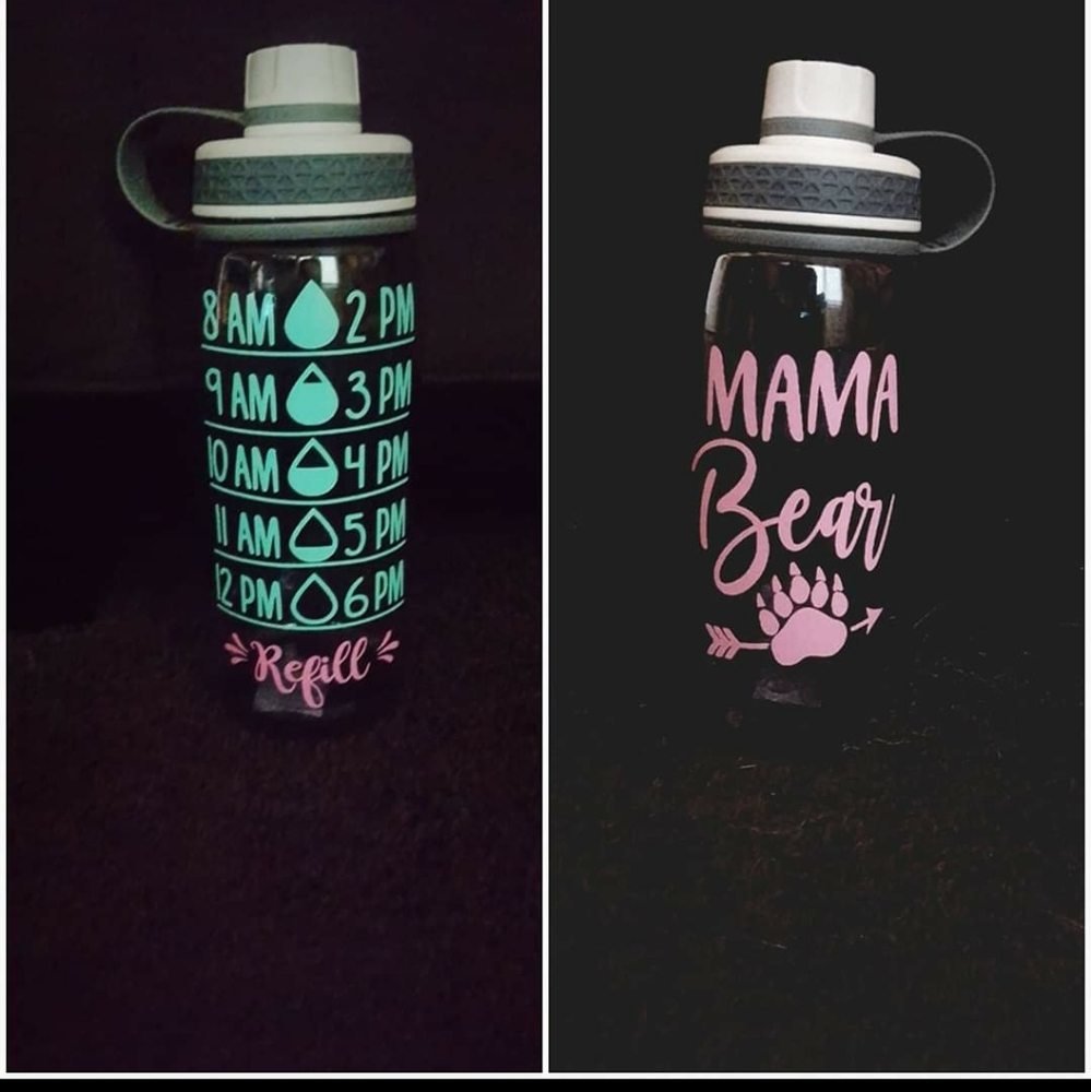 Mama bear custom water bottle